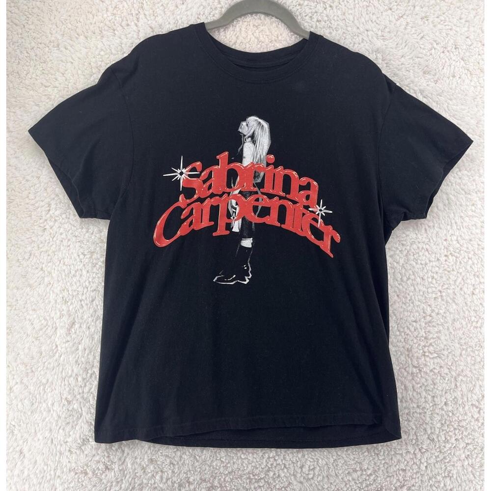 Sabrina Carpenter T-Shirt Women's Large Graphic Tee Licensed Merch Crewneck